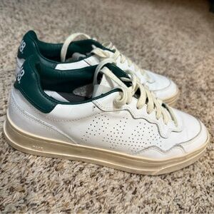 Like new P448 tennis shoes. White with Bali green